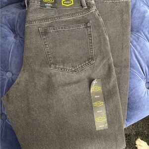 RVCA Men's Charcoal Americana Relaxed Fit Jeans